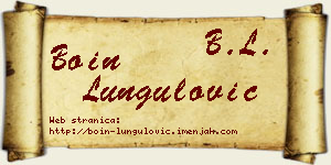 Boin Lungulović vizit kartica